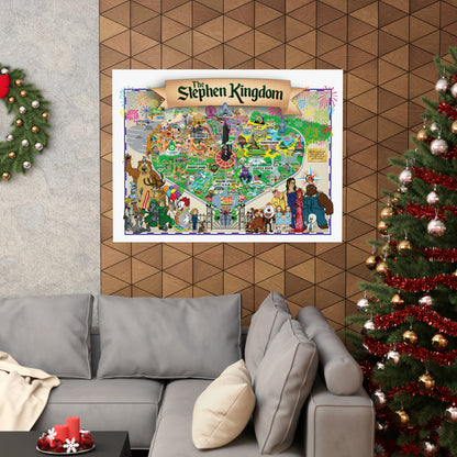 The Stephen Kingdom Map - Art Print