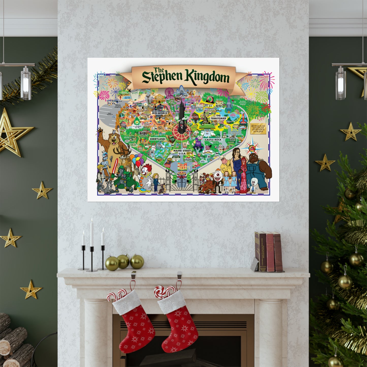 The Stephen Kingdom Map - Art Print