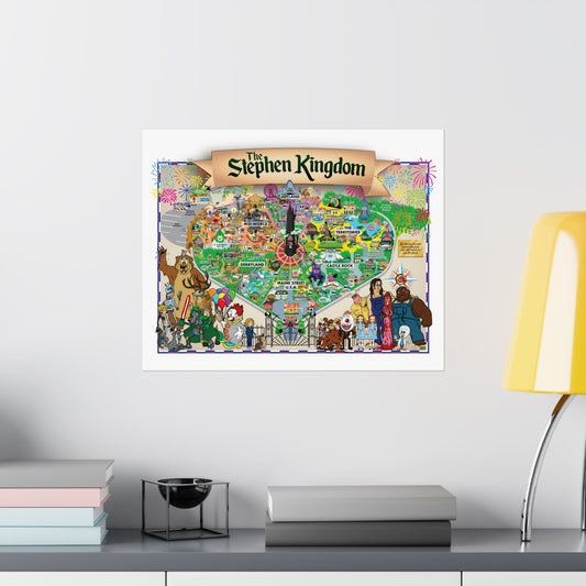 The Stephen Kingdom Map - Art Print